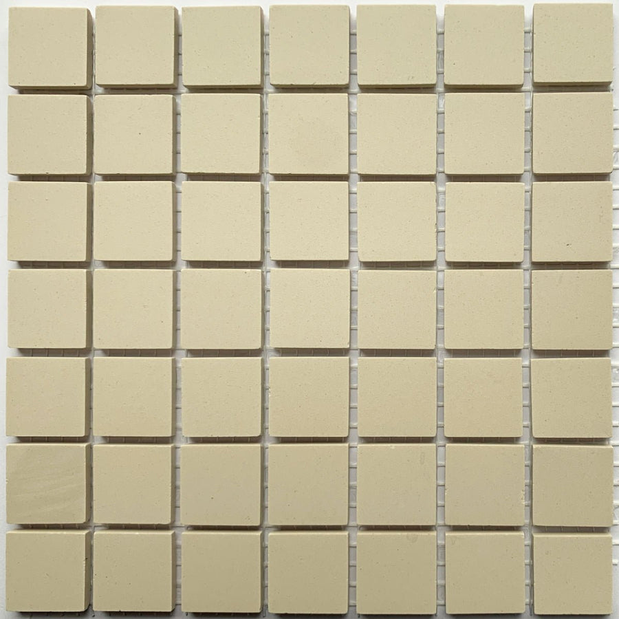 Winckelmans Blanc – carreaux de mosaïque mats de 20x20 mm sur filet