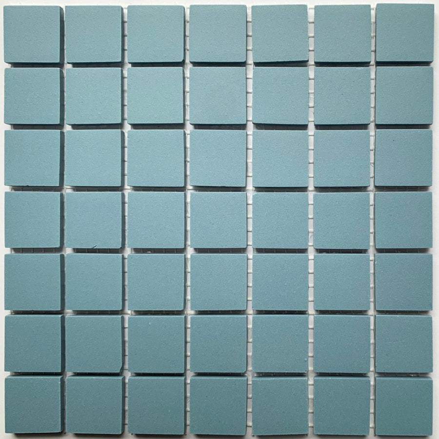 Winckelmans Bleu – matte mozaïektegels van 20x20 mm op gaas