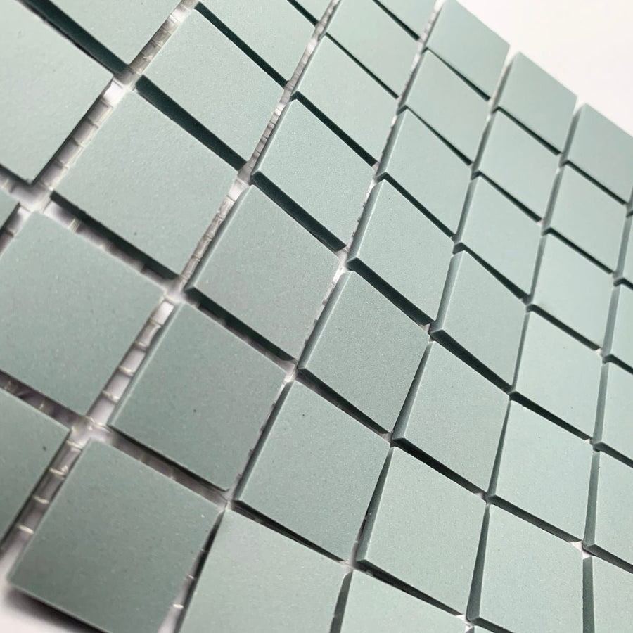 Winckelmans Bleu Pale – carreaux de mosaïque mats de 20x20 mm sur filet