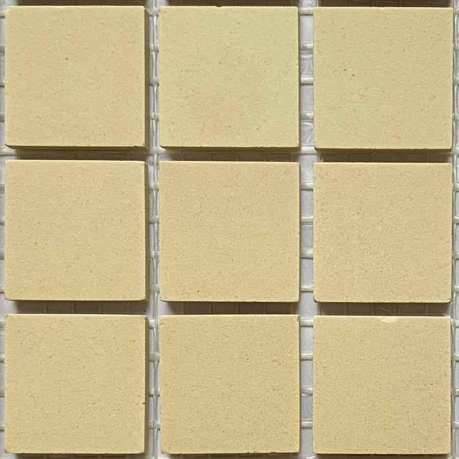 Winckelmans Ivoire – matte mozaïektegels van 20x20 mm op gaas