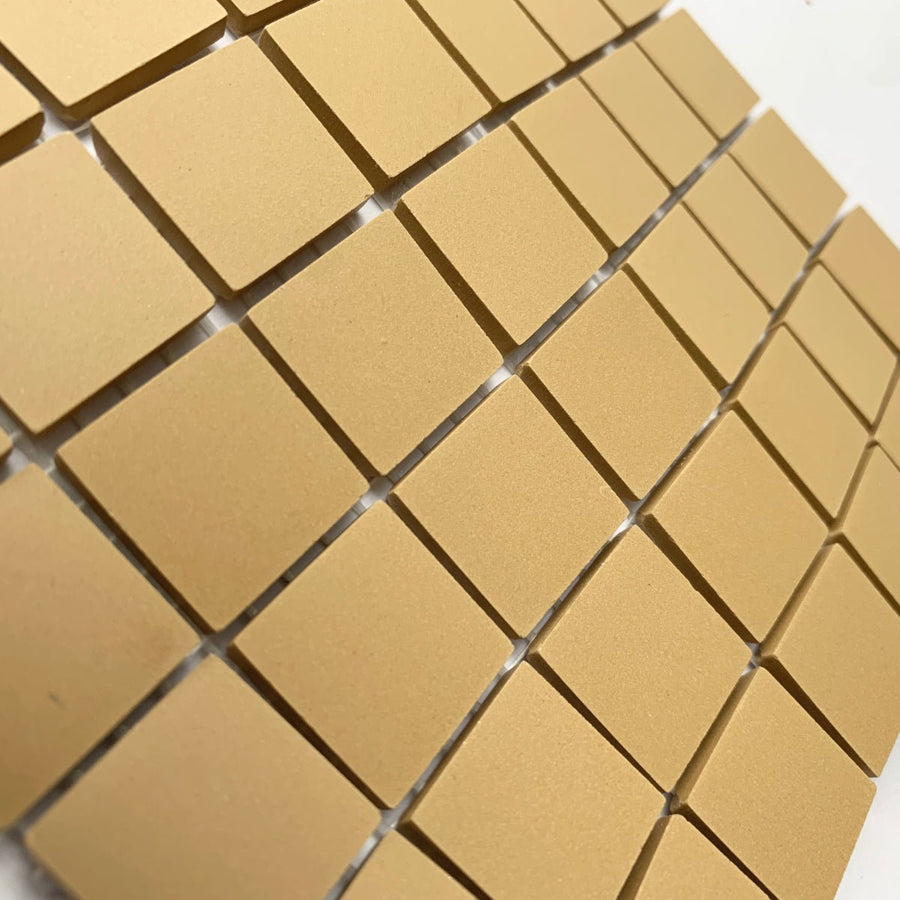 Winckelmans Jaune – matte mozaïektegels van 20x20 mm op gaas