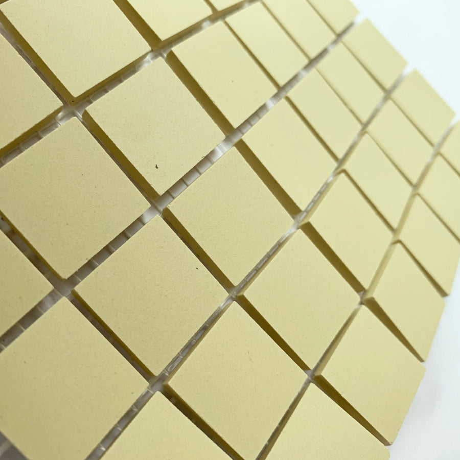 Winckelmans Vanille – matte mozaïektegels van 20x20 mm op gaas