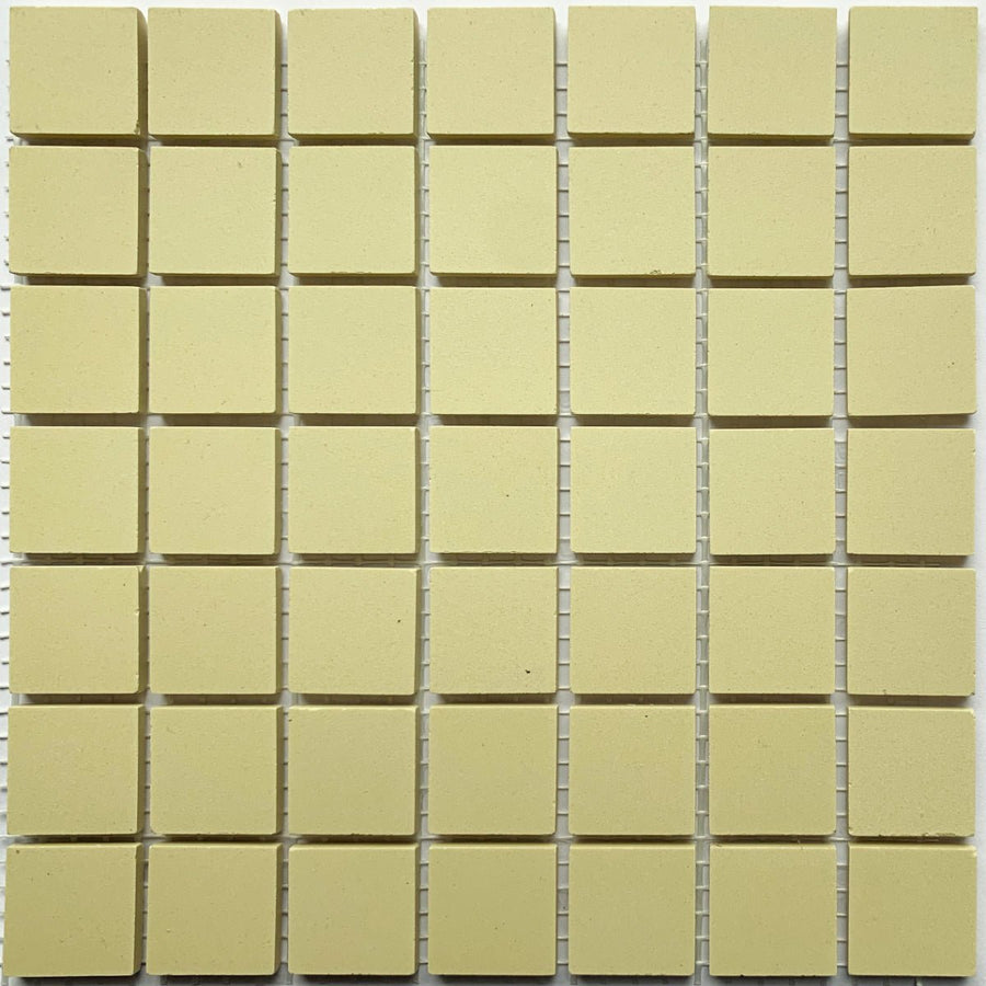 Winckelmans Vanille – matte mozaïektegels van 20x20 mm op gaas
