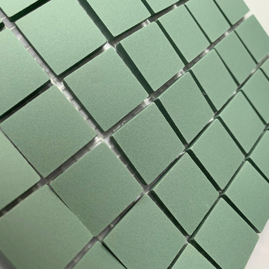 Winckelmans Vert – carreaux de mosaïque mats de 20x20 mm sur filet