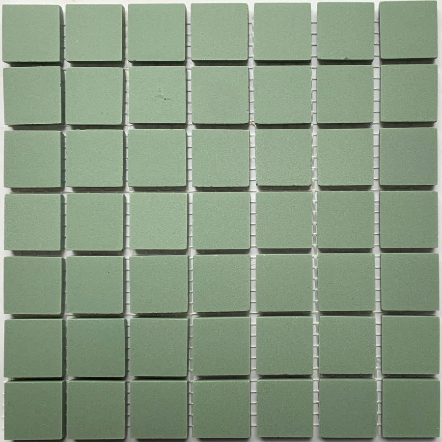 Winckelmans Vert Pale – carreaux de mosaïque mats de 20x20 mm sur filet